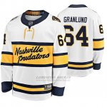 Camiseta Hockey Nashville Predators Mikael Granlund Breakaway Jugador 2020 Winter Classic Blanco