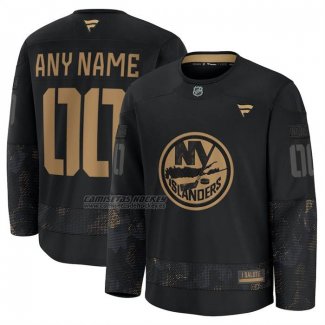 Camiseta Hockey New York Islanders 2024 Military Appreciation Personalizada Negro