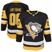 Camiseta Hockey Nino Pittsburgh Penguins Primera Premier Personalizada Negro