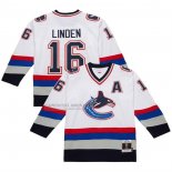 Camiseta Hockey Vancouver Canucks Trevor Linden 2003-04 Blanco