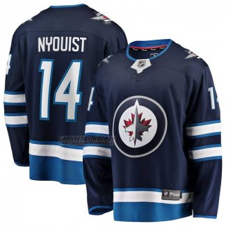 Camiseta Hockey Winnipeg Jets Gustav Nyquist Primera Breakaway Azul