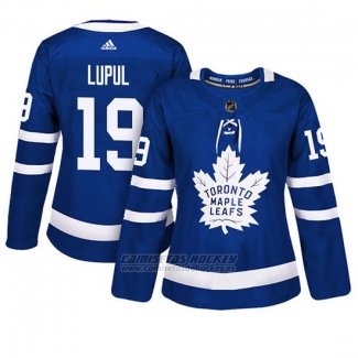 Camiseta Mujer Maple Leafs 19 Joffrey Lupul Blue Adizero Jugador Home