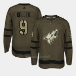 Camiseta Arizona Coyotes Clayton Keller Camo Salute To Service