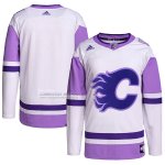 Camiseta Hockey Calgary Flames Fights Cancer Autentico Blank Practice Blanco Violeta Camiseta Hockey Calgary Flames Fights Cancer Autentico Blank Practice Blanco Violeta