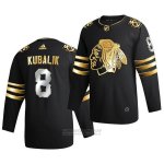 Camiseta Hockey Chicago Blackhawks Dominik Kubalik Golden Edition Limited Autentico 2020-21 Negro Camiseta Hockey Chicago Blackhawks Dominik Kubalik Golden Edition Limited Autentico 2020-21 Negro