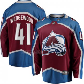 Camiseta Hockey Colorado Avalanche Scott Wedgewood Primera Breakaway Rojo