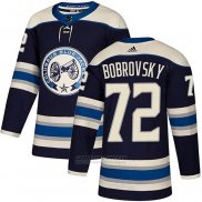 Camiseta Hockey Columbus Blue Jackets 72 Sergei Bobrovsky Alterno Autentico Azul