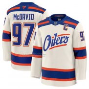 Camiseta Hockey Edmonton Oilers Connor McDavid Alterno Premium Crema