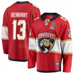 Camiseta Hockey Florida Panthers Sam Reinhart 2025 Stanley Cup Champions Breakaway Rojo
