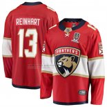 Camiseta Hockey Florida Panthers Sam Reinhart 2025 Stanley Cup Champions Breakaway Rojo