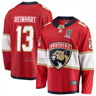 Camiseta Hockey Florida Panthers Sam Reinhart 2025 Stanley Cup Champions Breakaway Rojo
