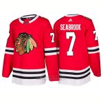 Camiseta Hockey Hombre Male Blackhawks 7 Brent Seabrook Home 2018 Rojo