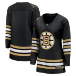 Camiseta Hockey Mujer Boston Bruins Alterno 100th Aniversario Breakaway Negro