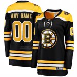 Camiseta Hockey Mujer Boston Bruins Primera Breakaway Personalizada Negro