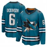 Camiseta Hockey San Jose Sharks Sam Dickinson Primera Breakaway Verde