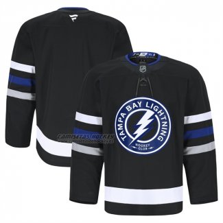 Camiseta Hockey Tampa Bay Lightning Alterno Autentico Pro Negro