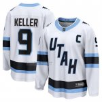 Camiseta Hockey Utah Mammoth Clayton Keller Segunda Breakaway Blanco