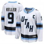 Camiseta Hockey Utah Mammoth Clayton Keller Segunda Breakaway Blanco