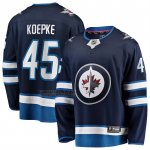 Camiseta Hockey Winnipeg Jets Cole Koepke Primera Breakaway Azul