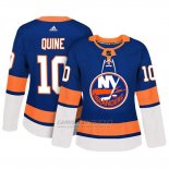 Camiseta Mujer New York Islanders 10 Alan Quine Adizero Jugador Home Azul