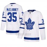 Camiseta Toronto Maple Leafs Curtis Mcelhinney Autentico Away Blanco