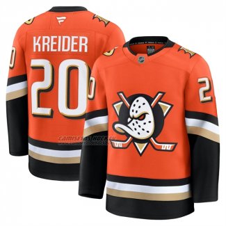 Camiseta Hockey Anaheim Ducks Chris Kreider Primera Premium Naranja