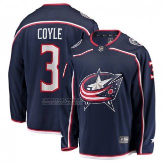 Camiseta Hockey Columbus Blue Jackets Charlie Coyle Primera Breakaway Azul