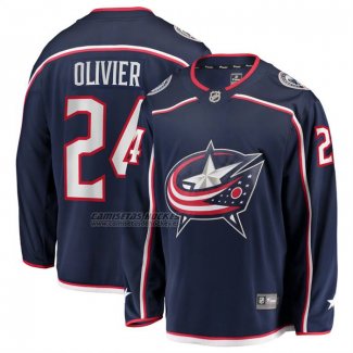 Camiseta Hockey Columbus Blue Jackets Mathieu Olivier Primera Breakaway Azul