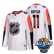 Camiseta Hockey Hombre Los Angeles Kings 11 Anze Kopitar Blanco 2018 All Star Autentico