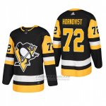 Camiseta Hockey Hombre Pittsburgh Penguins 72 Patric Hornqvist Home Autentico Jugador Negro