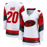 Camiseta Hockey Mujer Carolina Hurricanes Sebastian Aho Segunda Breakaway Blanco