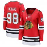 Camiseta Hockey Mujer Chicago Blackhawks Connor Bedard Centennial Breakaway Rojo
