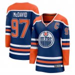 Camiseta Hockey Mujer Edmonton Oilers Connor McDavid Primera Breakaway Azul