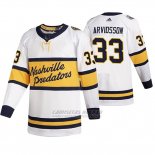 Camiseta Hockey Nashville Predators Retro Viktor Arvidsson Breakaway Jugador 2020 Winter Classic Blanco