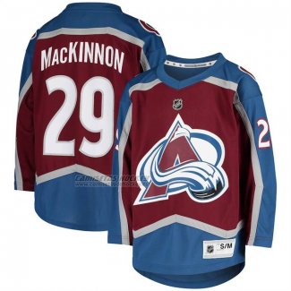 Camiseta Hockey Nino Colorado Avalanche Nathan Mackinnon Primera Replica Rojo