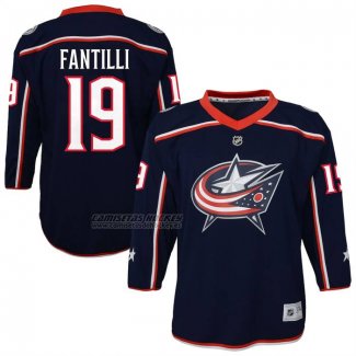 Camiseta Hockey Nino Columbus Blue Jackets Adam Fantilli Alterno Replica Azul