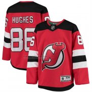 Camiseta Hockey Nino New Jersey Devils Jack Hughes Primera Premier Rojo