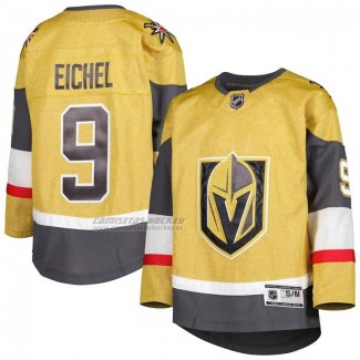 Camiseta Hockey Nino Vegas Golden Knights Jack Eichel Primera Premier Oro