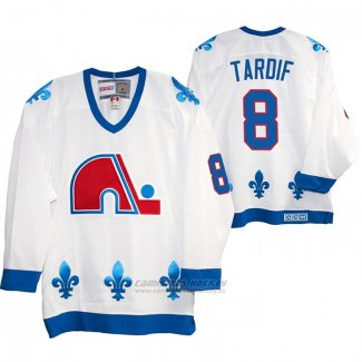 Camiseta Hockey Quebec Nordiques Marc Tardif Heritage Vintage Replica Blanco