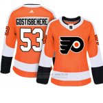 Camiseta Mujer Flyers 53 Shayne Gostisbehere Adizero Jugador Home Naranja