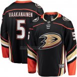 Camiseta Hockey Anaheim Ducks Urho Vaakanainen Primera Premier Breakaway Negro