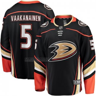 Camiseta Hockey Anaheim Ducks Urho Vaakanainen Primera Premier Breakaway Negro