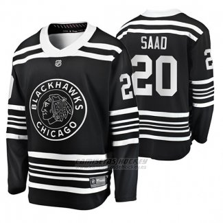Camiseta Hockey Chicago Blackhawks Brandon Saad Premier Alternato Negro