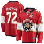 Camiseta Hockey Florida Panthers Sergei Bobrovsky 2025 Stanley Cup Champions Breakaway Rojo