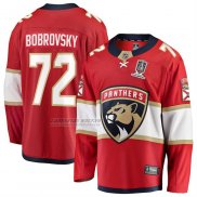 Camiseta Hockey Florida Panthers Sergei Bobrovsky 2025 Stanley Cup Champions Breakaway Rojo