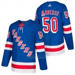 Camiseta Hockey Hombre Autentico New York Rangers 50 Lias Andersson Home 2018 Azul