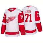 Camiseta Hockey Hombre Detroit Red Wings 71 Dylan Larkin New Outfitted 2018 Blanco