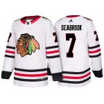 Camiseta Hockey Hombre Male Blackhawks 7 Brent Seabrook Away 2018 Blanco