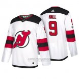 Camiseta Hockey Hombre New Jersey Devils 9 Taylor Hall 2018 Blanco