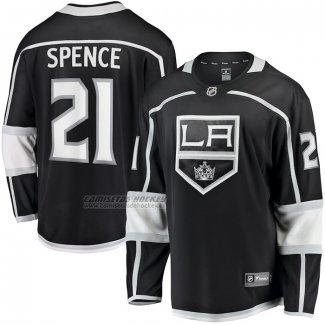 Camiseta Hockey Los Angeles Kings Jordan Spence Primera Premier Breakaway Negro